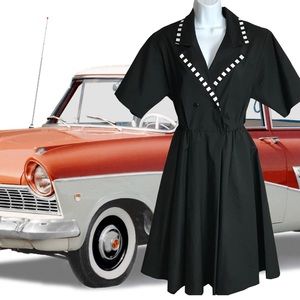 Vintage WILLI OF CALIFORNIA Collared Midi Shirt Dress